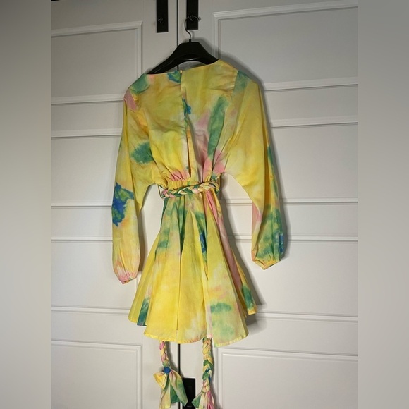 L'ATISTE Queen Bee Tie Dye Dress W/Braided Belt - Picture 6 of 8
